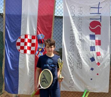 Теннисист из Абхазии Нестор Цужба победил на турнире Croatia Cup Tennis Europe U12, проходившем в хорватском городе Чаковец