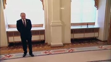 Встреча Владимира Путина и Бадры Гунба в Кремлевском дворце перед торжественным обедом от имени президента России